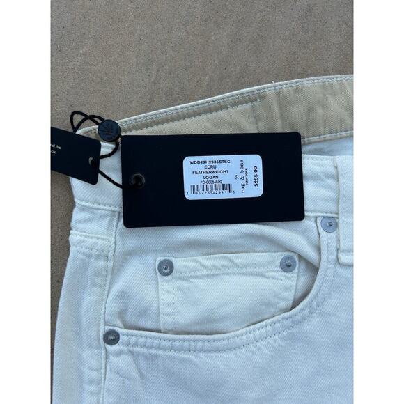 Rag & Bone Featherweight Logan Mid Rise Wide Leg Jeans 32 Ivory Loose Fit NWT - Picture 3 of 8